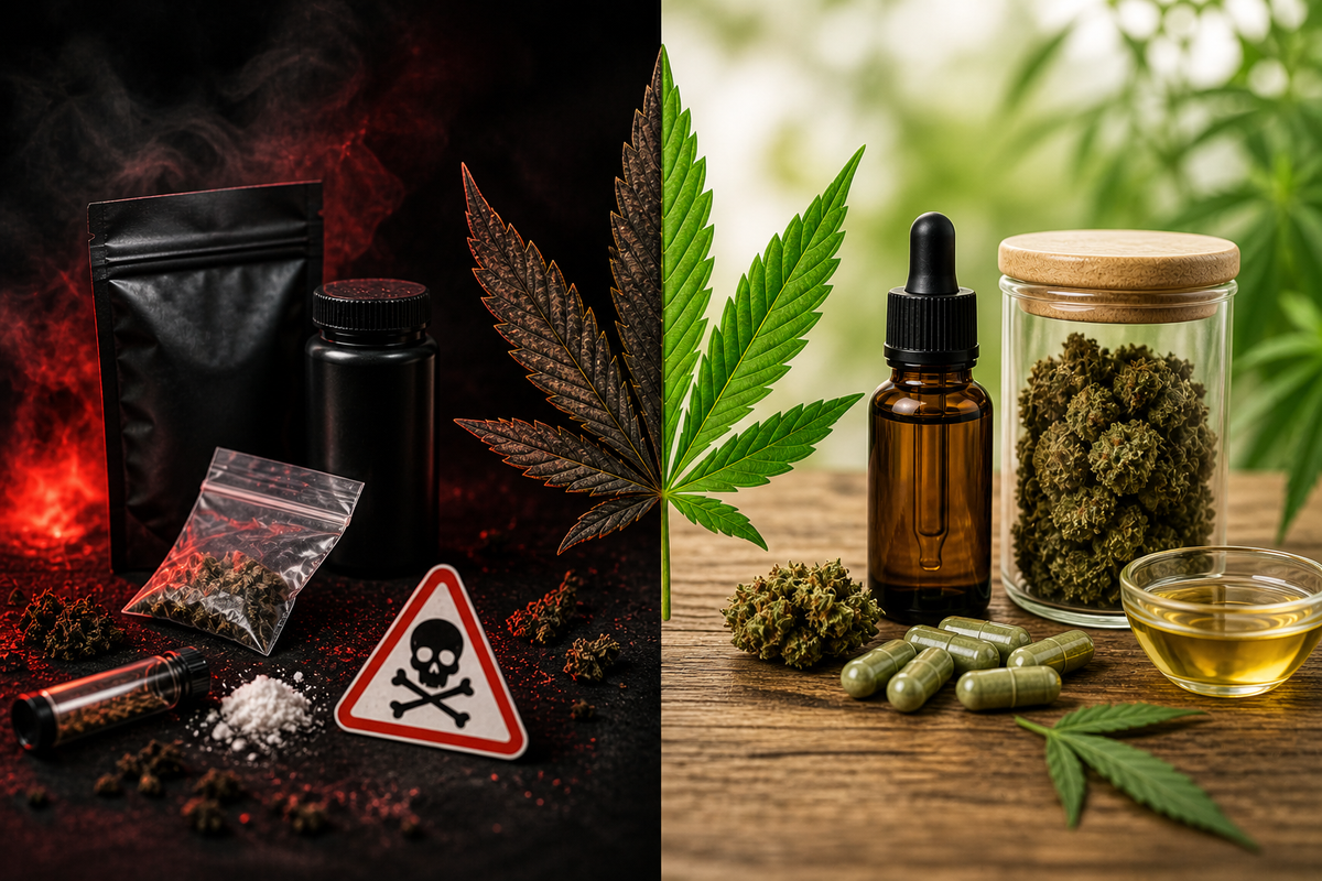 Cannabinoïdes synthétiques et hémisynthétiques : différences et réglementation en France