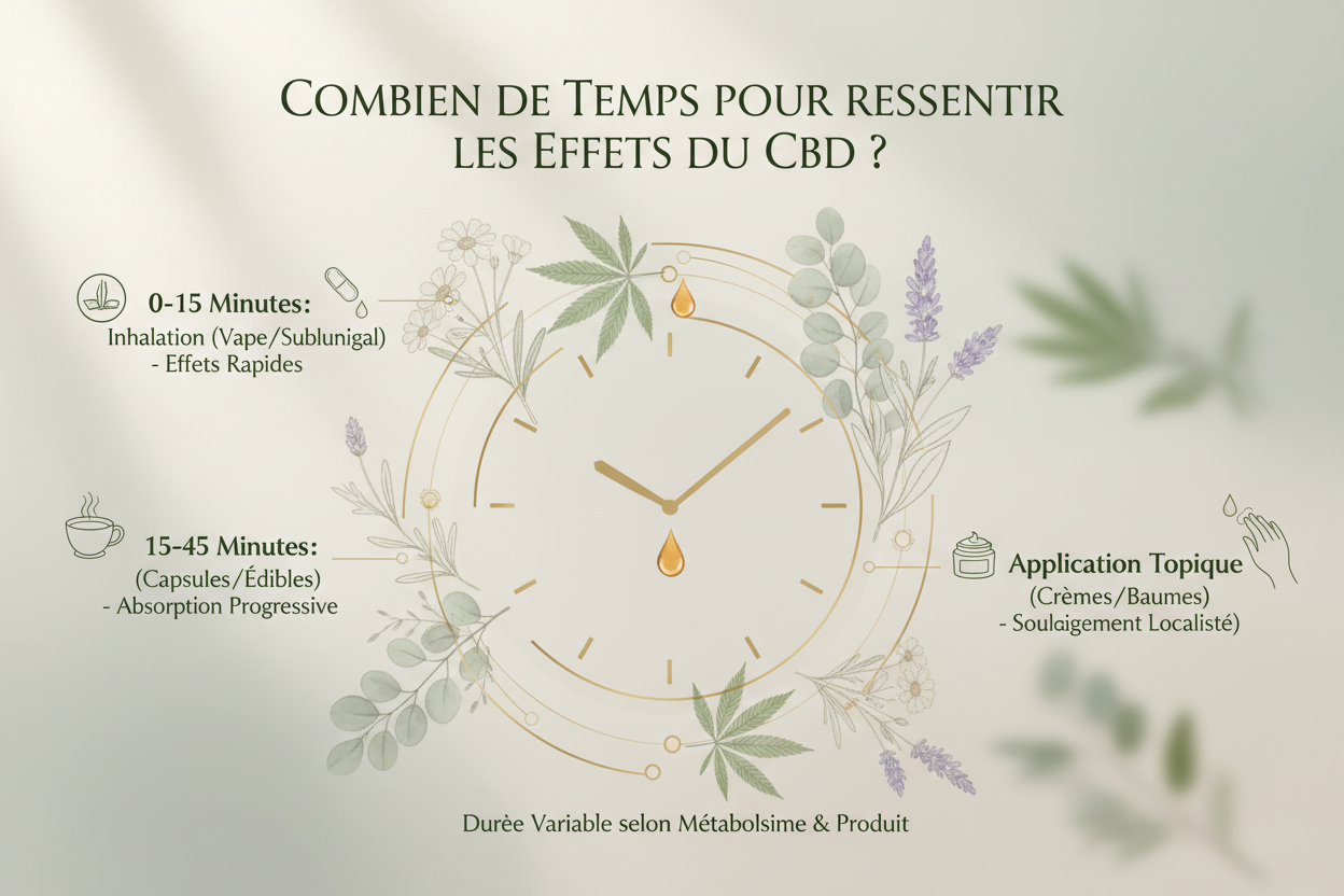 Combien de Temps pour Ressentir les Effets du CBD ? (Guide 2026)