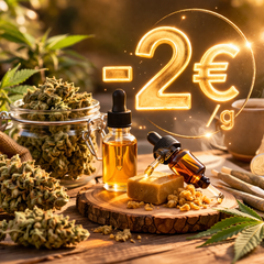 Promo CBD pas cher fleurs résines réduction prix au gramme Herbeevor
