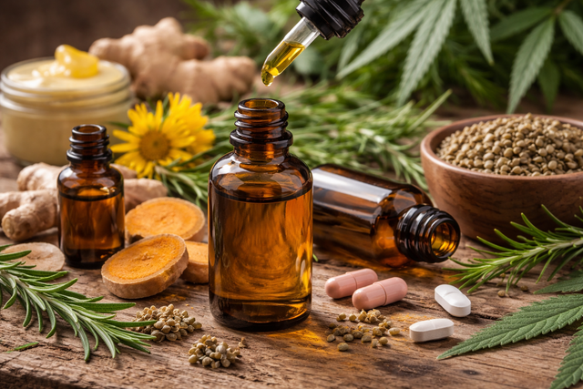 Huile CBD forte concentration pour douleur chronique et inflammation effet apaisant naturel Herbeevor