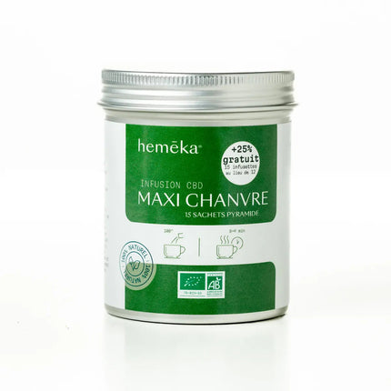 Boîte de l’infusion Maxi chanvre Hemeka