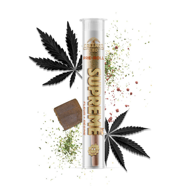Suprême – Pré-roll fleurs et résine CBD 15 % – Greeneo — 1 pré-roll