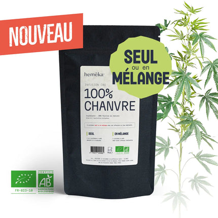 Sachet de tisane 100 % chanvre Hemeka